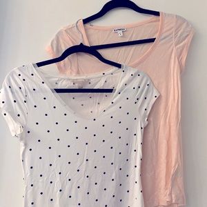Two Super Soft Scoop-Neck T-Shirts